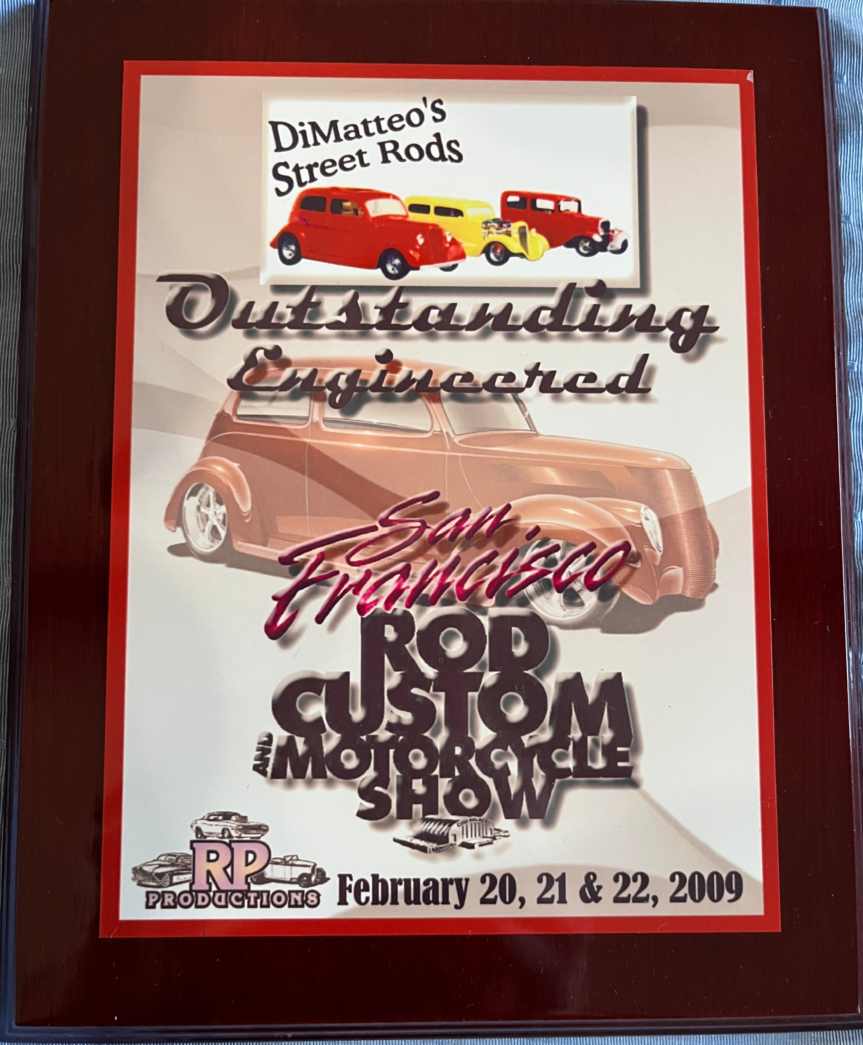 Outstanding Engineered Award - San Francisco Rod, Custom and Motorcycle Show, 2009