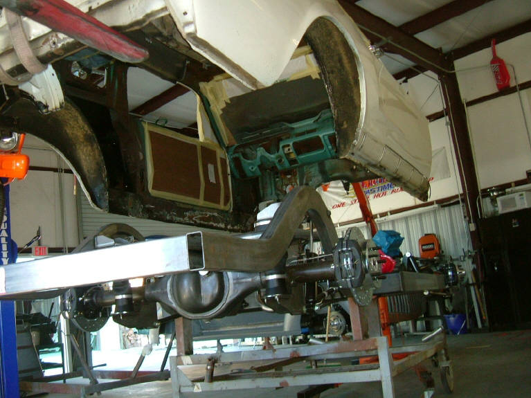 Body positioned and aligned on the Morrison chassis