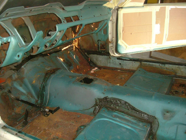 Initial cutting of the Mustang unibody structure