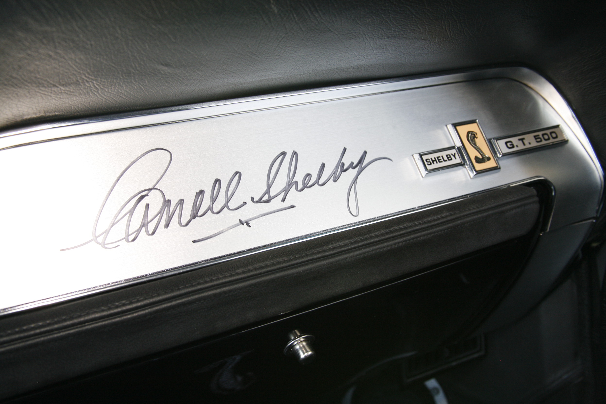 Carroll Shelby signed dash panel
