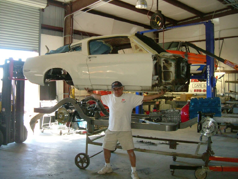 Body being lifted from the original unibody