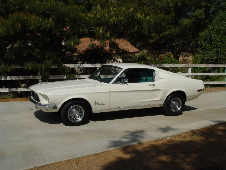 Side view of the Mustang before disassembly