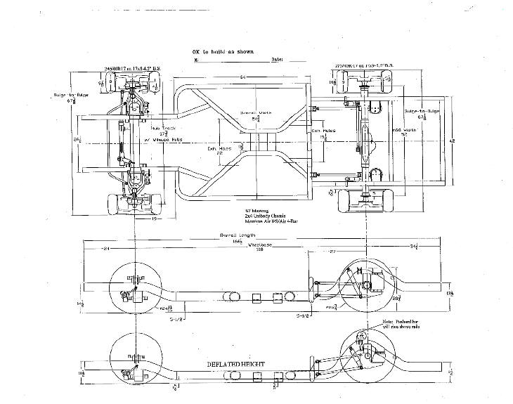 Original Art Morrison blueprint of the customized Black Mamba frame