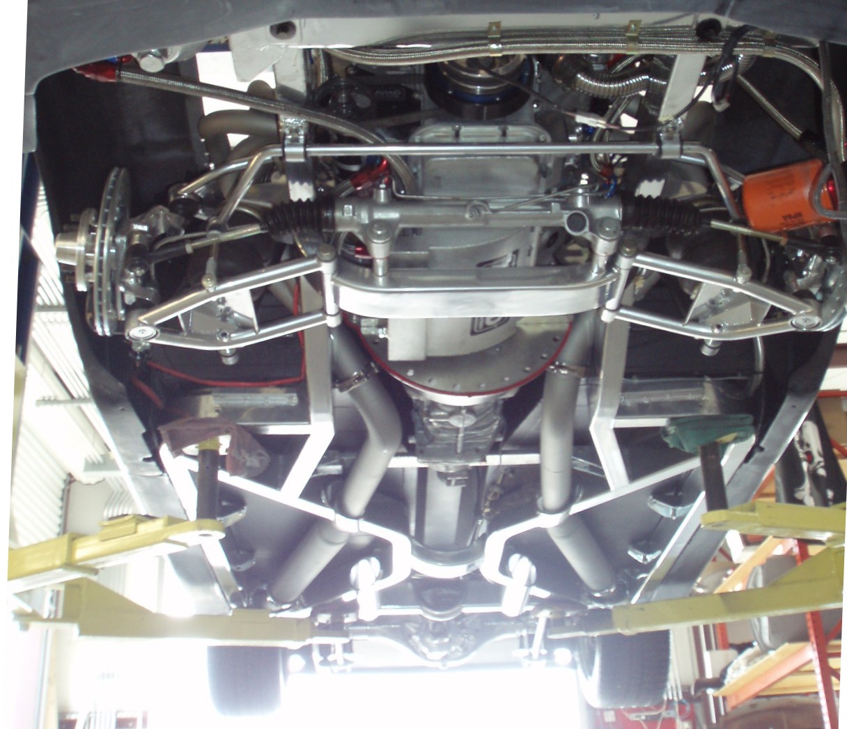 Complete suspension system powder coated for durability and finish